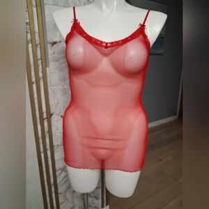 Jolie Scarlet Lace Chemise